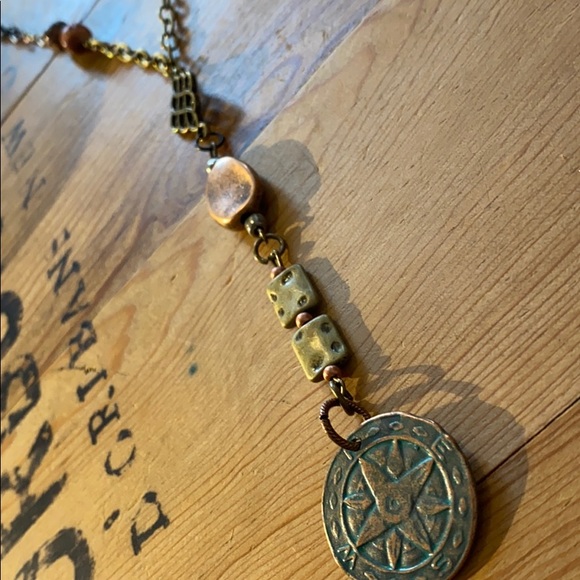 1 LEFT // mixed metal pieced patina necklace - Picture 13 of 16